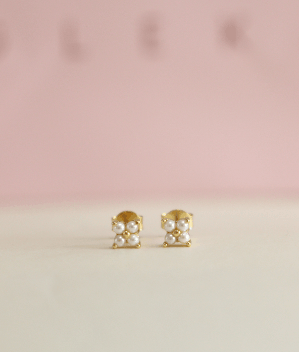 aretes perlas de plata