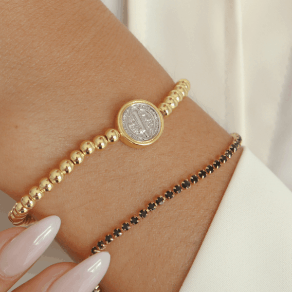 Pulsera San Benito ajustable (Acero)