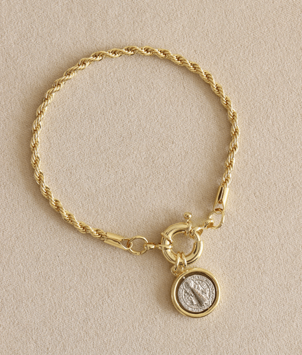 pulsera san benito dorado
